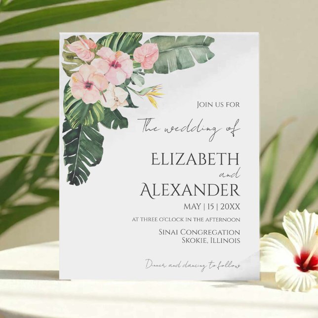 Palm Blätter Hibiskus Tropische Grünpflanzen Hochz (Von Creator hochgeladen)