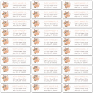 Palm-Blätter   Hydrangea Blooms Guest Address List Aufkleber