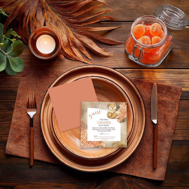 Palm-Blätter | Hydrangeas | Kanadier im Jar Begleitkarte (Palm Leaves and Hydrangeas Sleeping Fox Girl Baby Shower Candies in the Jar Game Card)