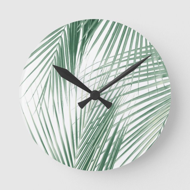 Palm Blätter Jungle Dream #1 #tropical #wall #deco Runde Wanduhr (Vorderseite)