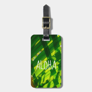 Palm Blätter Kariert, Kapaa, Kauai, Hawaii - Aloha Gepäckanhänger