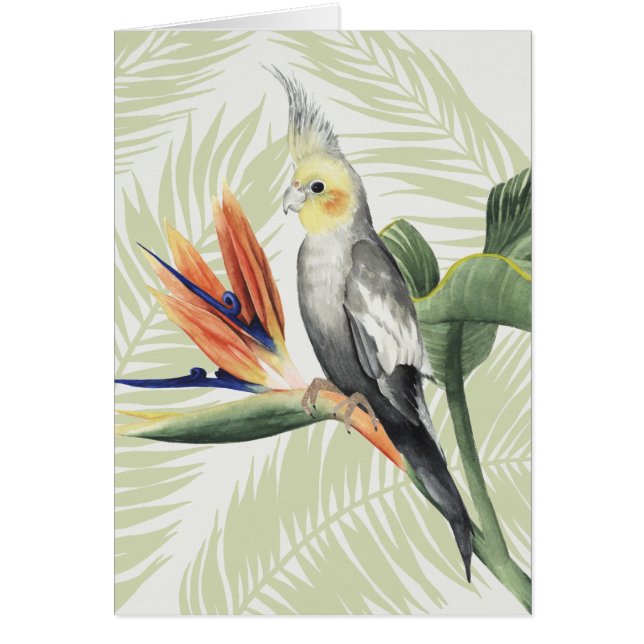 Palm Blätter mit Black Bird (Vorne)