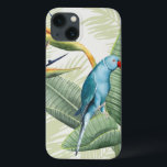 Palm-Blätter mit Blauem Vogel iPhone 13 Hülle<br><div class="desc">Palm Blätter mit Blue Bird Artist: Grace Popp</div>