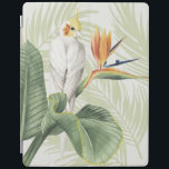 Palm-Blätter mit weißem Vogel iPad Hülle<br><div class="desc">"Avian Paradise II" von Grace Popp. Palme Verlasse mit weißem tropischen Vogel. | 157016GG</div>