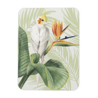 Palm-Blätter mit weißem Vogel