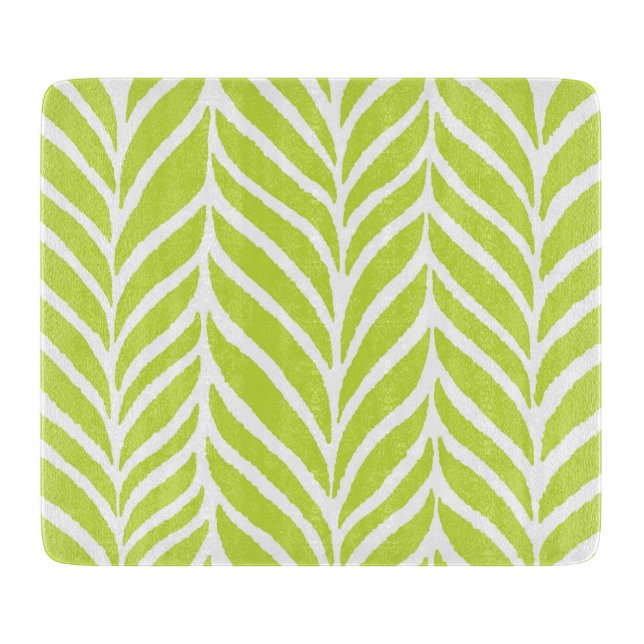 Palm Blätter Muster Muster Grün Schneidebrett (Vorderseite)