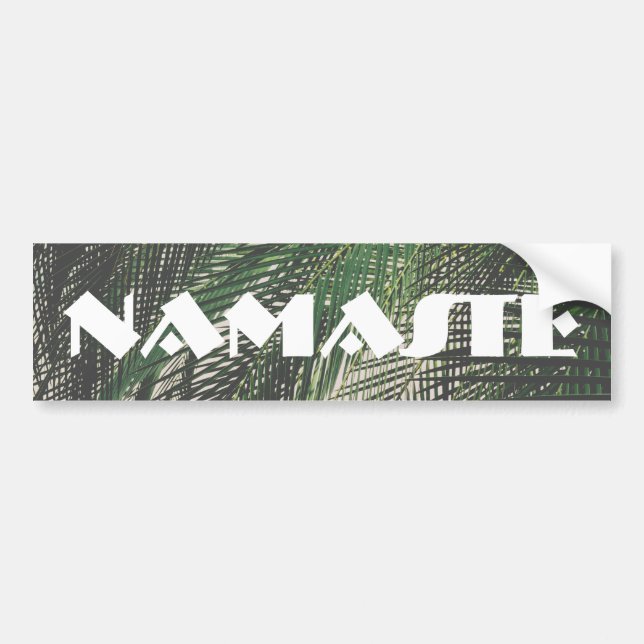 Palm-Blätter Namaste Autoaufkleber (Vorne)