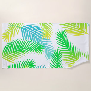 Palm Blätter Pattern Beach Handtuch - Tropical Bot