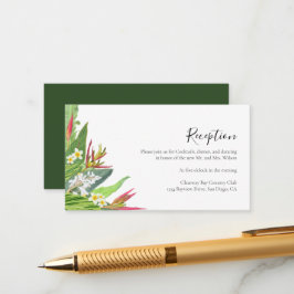 Palm Blätter Plumeria Tropical Elegante Begleitkarte