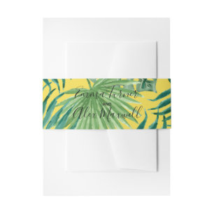 Palm Blätter Tropic Einladung zur Hochzeit Bauch Einladungsbanderole