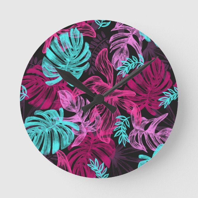 Palm Blätter tropische exotische rund um die Uhr (Vorderseite)