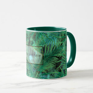 Palm Blätter tropische personalisiert Tasse