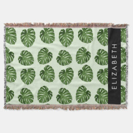 Palm-Blätter, tropisches Muster, Ihr Name Decke