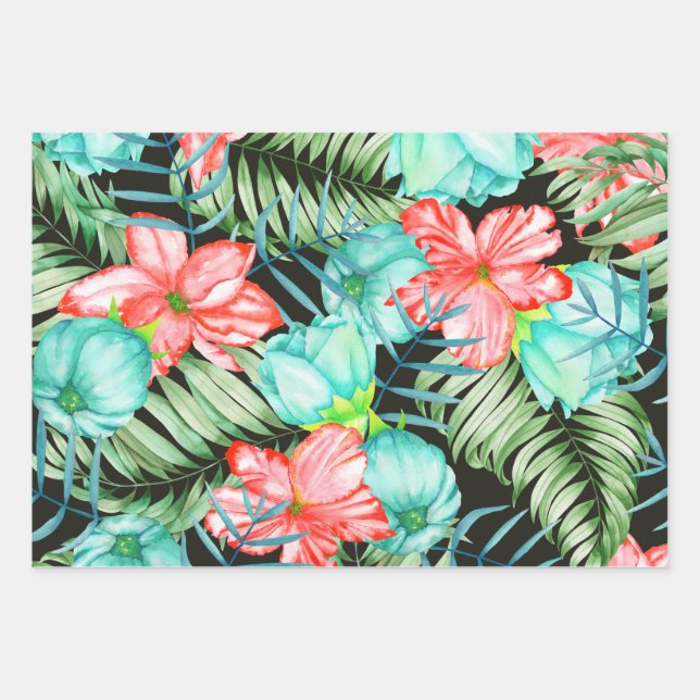 Palm Blätter und Blume (Vorderseite)