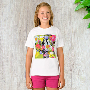 Palm Blätter und Blume T-Shirt