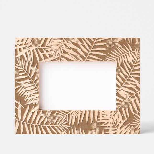 Palm-Blätter und Orangen Geätzte Rahmen (Vorderseite)