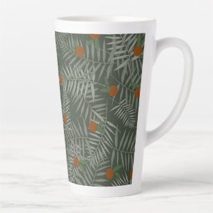 Palm-Blätter und Orangen Milchtasse