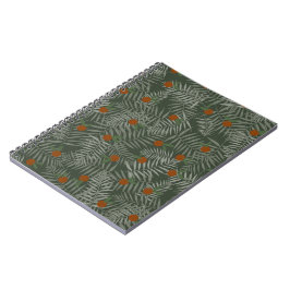Palm-Blätter und Orangen Notizblock
