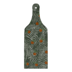 Palm-Blätter und Orangen Schneidebrett