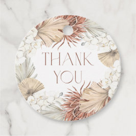 Palm Blätter und Orchids Wreath Boho Brautparty Geschenkanhänger