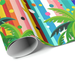 Palm Boulder • Miami Geburtstag und Pastell-Abstra Geschenkpapier