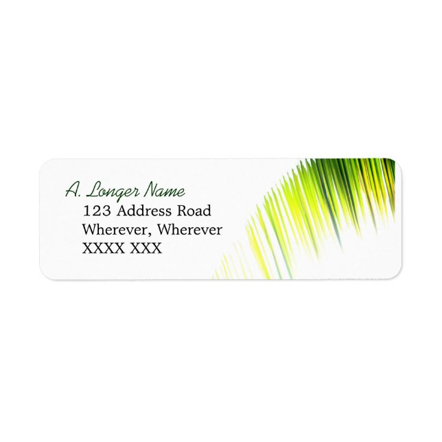 Palm Branch Address Label (Vorne)