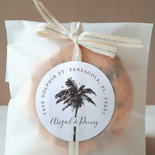 Palm Breeze   Runder Aufkleber