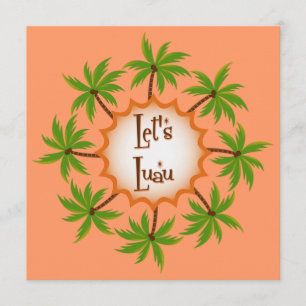 Palm Circle Luau Einladung