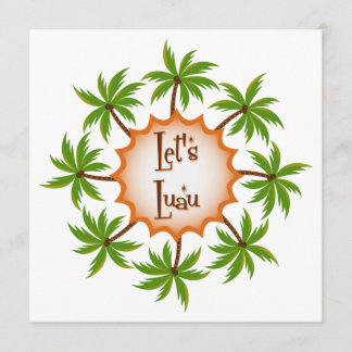 Palm Circle Luau Einladung