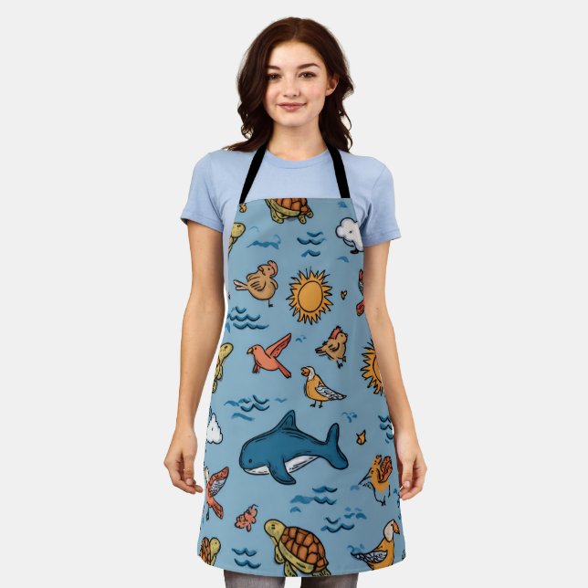 Palm Coast All-Over Druckschürze Geschenk Schürze (Getragen)