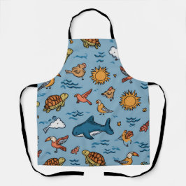 Palm Coast All-Over Druckschürze Geschenk Schürze