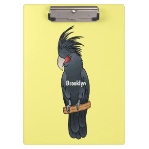 Palm cockatoo bird cartoon illustration  klemmbrett