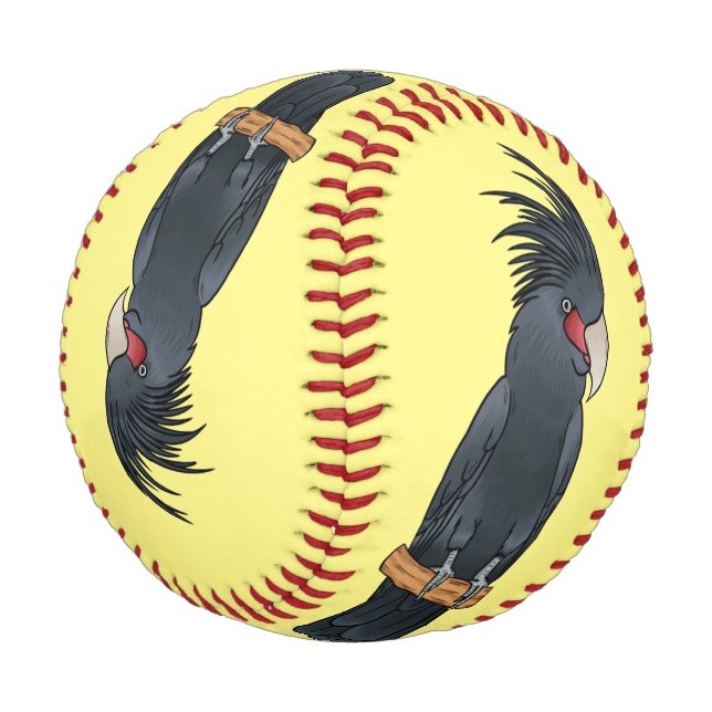 Palm Cockatoo Vogel Cartoon Illustration Baseball (Schrägansicht)