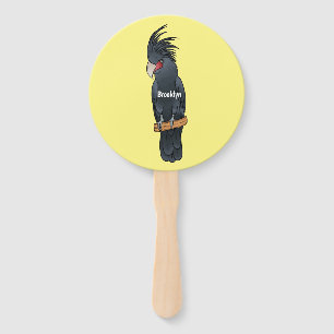 Palm Cockatoo Vogel Cartoon Illustration Fächer
