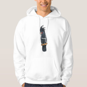 Palm Cockatoo Vogel Cartoon Illustration Hoodie