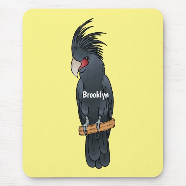 Palm Cockatoo Vogel Cartoon Illustration Mousepad (Vorne)