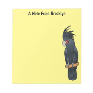 Palm Cockatoo Vogel Cartoon Illustration Notizblock