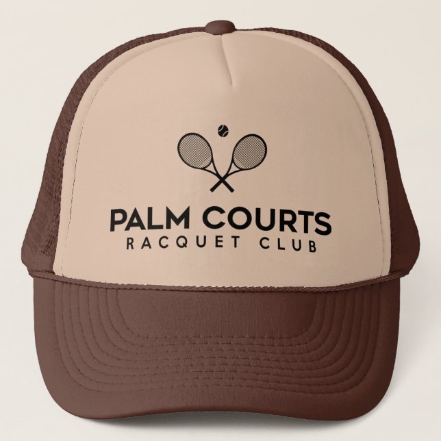 Palm Courts Racquet Club Trucker Hat Truckerkappe (Vorderseite)