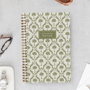 Palm Damask Personalisiertes Notizbuch Heritage