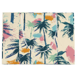 Palm Decorated Gift Bag Große Geschenktüte