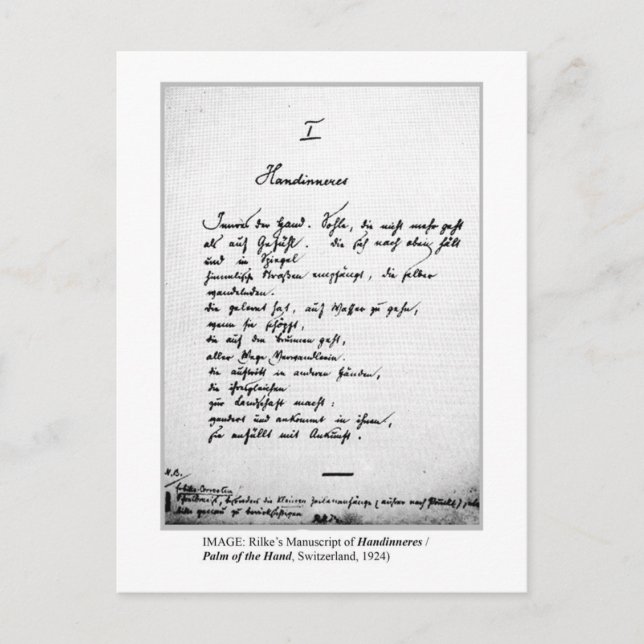 PALM DER HAND POSTKARTE (Vorderseite)