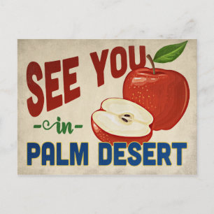 Palm Desert California Apple - Vintage Travel Postkarte