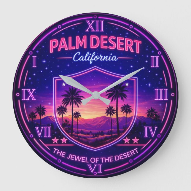Palm Desert California  Große Wanduhr (Vorderseite)