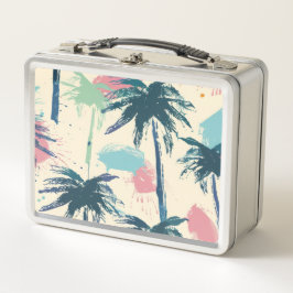Palm Design Metal Lunch Box