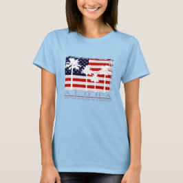 Palm Flag USA Ladys T - Shirt