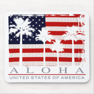Palm Flag USA Mousepad