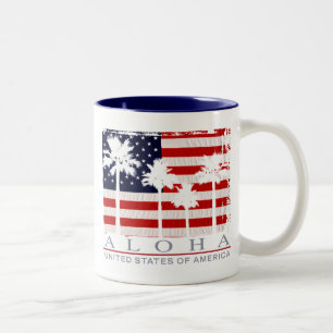 Palm Flag USA Tasse