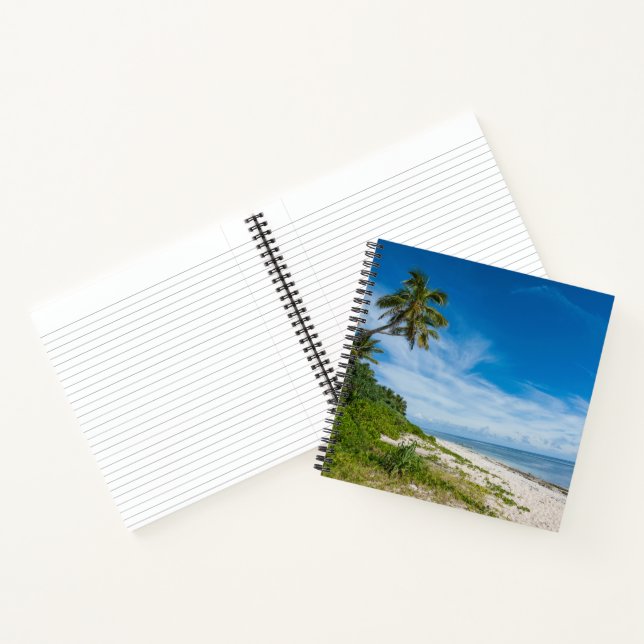Palm Fringed Kolovai Beach Notizbuch (Innenseite)