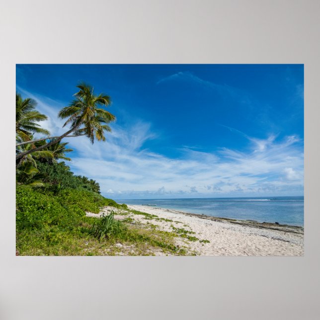 Palm Fringed Kolovai Beach Poster (Vorne)