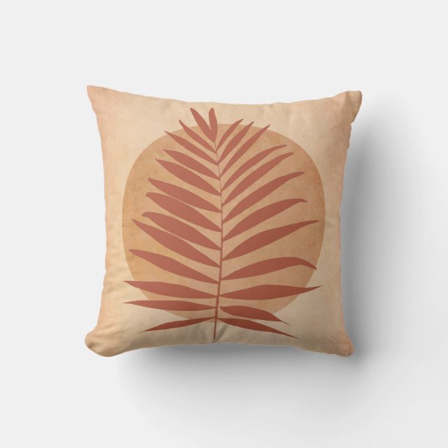 Palm Frond Terracotta Kissen (Vorderseite)